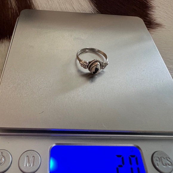 ❤️ White Buffalo Turquoise Teardrop Ring Sz 6.75 Navajo Southwestern Sterling - Picture 7 of 13